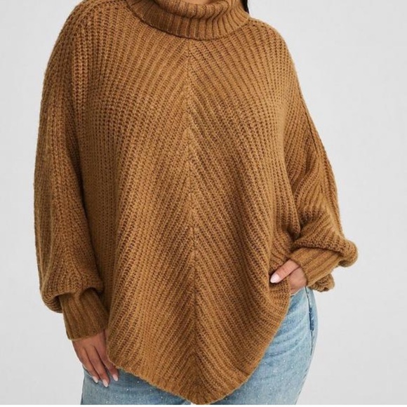 torrid Sweaters - Torrid Warm Tan Cowl Neck Sweater